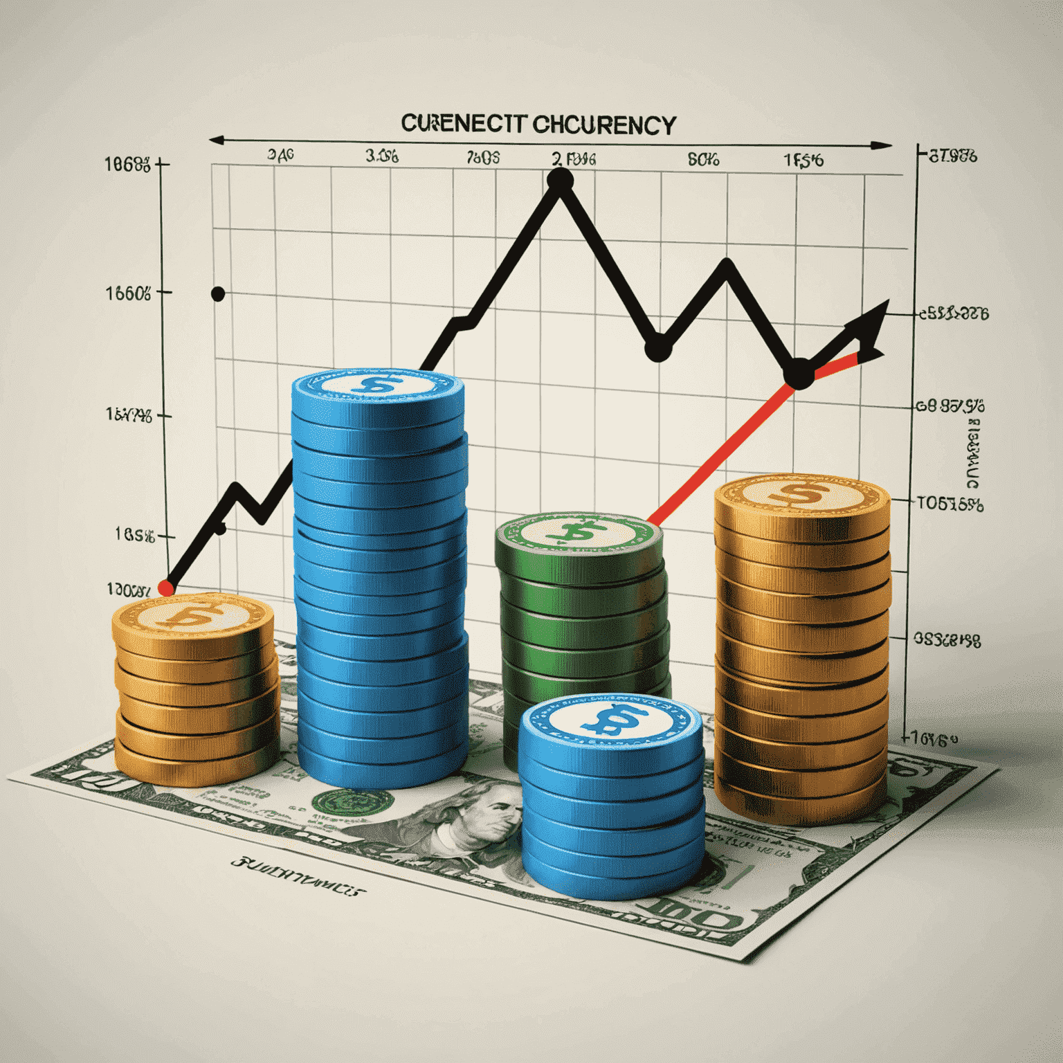 Graph showing currency fluctuations over time